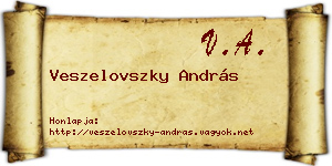 Veszelovszky András névjegykártya